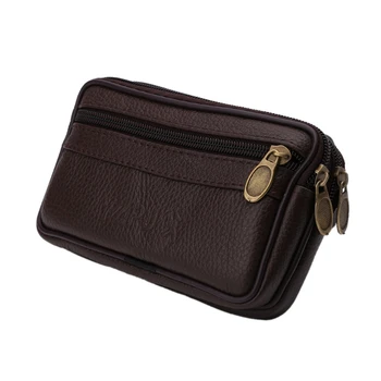 

New 2018 Men Leather Pouch Belt Mobile Phone Pocket Pack Waist Bag