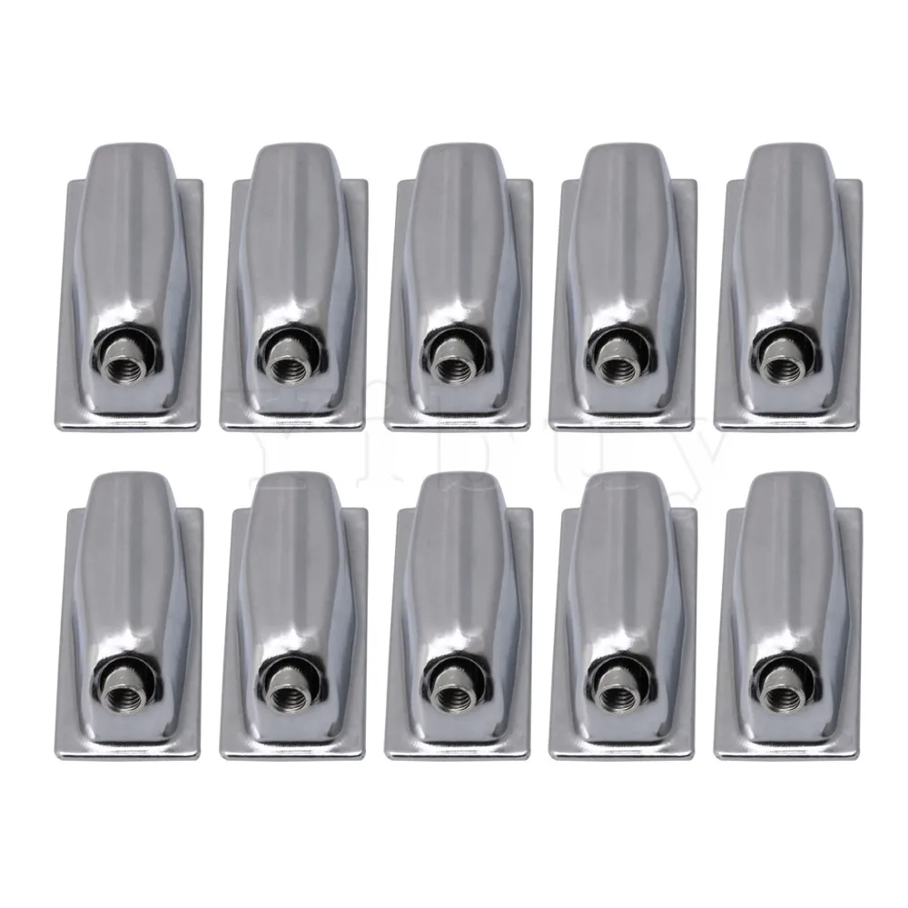 

Yibuy 10PCS 5.7x2.4x2.1cm Silver Metal Alloy Snare Drum Lugs without Mounting Screws Musical Instrument Accessory