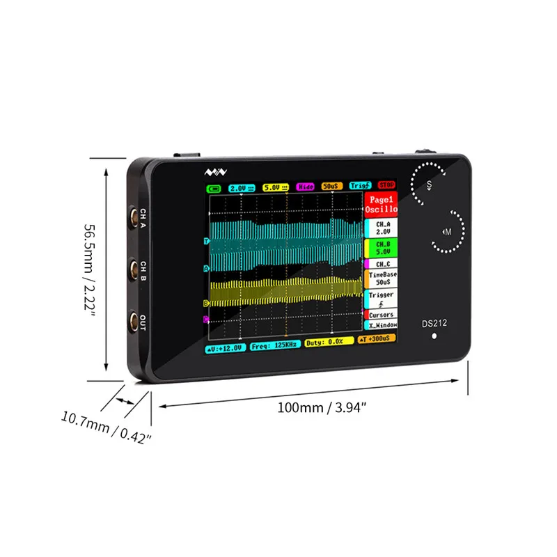 Digital Oscilloscope Portable Multimeter Waveform Generator USB 2 Channels LCD Display Logic Analyzer Test Meter Tool Oscilograf (6)_