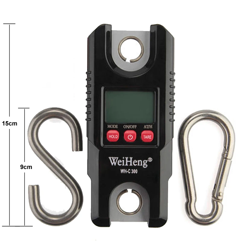 300 кг/600lb 100 г Электронные весы портативные мини сверхмощные крановые весы ЖК-цифровые весы рыболовные подвесные весы с крючком