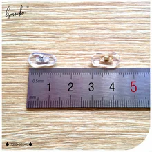  Lymouko 10 Pairs/Lot Golden PVC Glasses Anti Slip Aluminum Conductor Nose Pads Comfortable Rubber Silicone Silver Nose Pad 