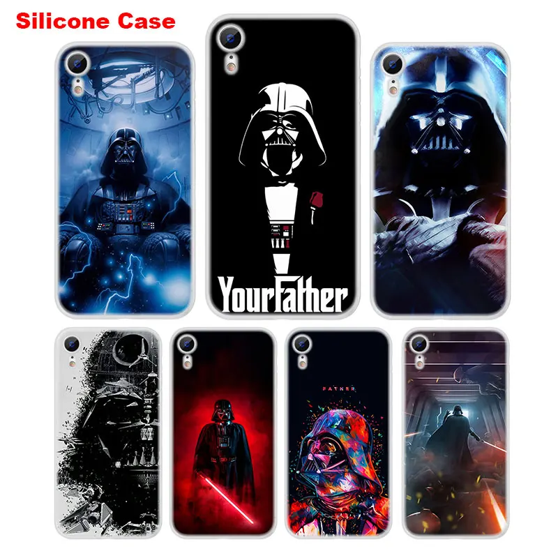 

Matte Silicone Case Darth Vader Star Wars Style for iPhone XS XR Max X 8 7 6 6S Plus 5 5S SE Phone Case Cover