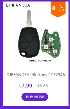 DJBFANDEA Автомобильный Дистанционный ключ для Renault Duster Logan Fluence Clio Vivaro Movano мастер дорожного движения Kangoo Megane Лагуна PCF7946/PCF7947