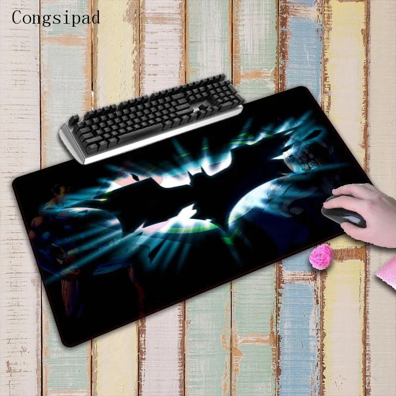  Congsipad Batman Logo Large Gaming Mouse Pad Gamer Locking Edge Keyboard Mouse Mat Speed Desk Table