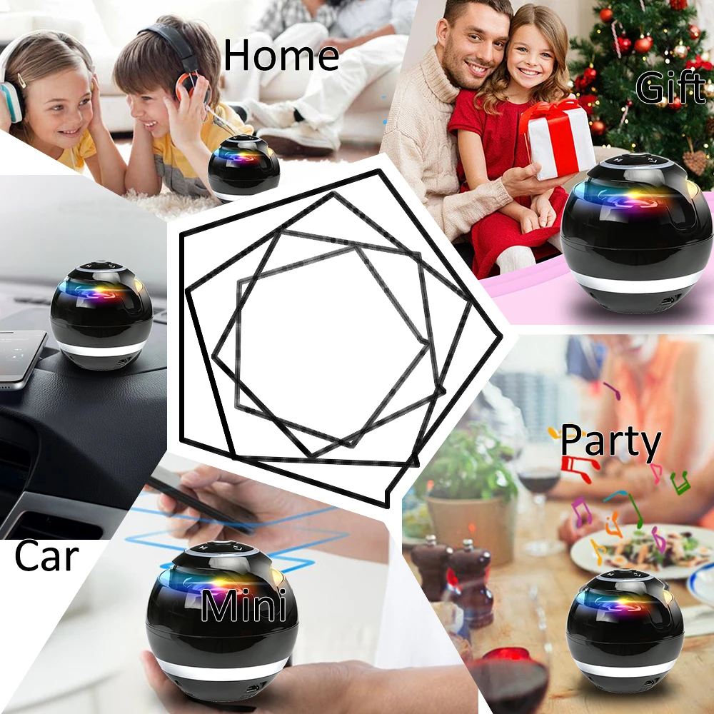 Abuzhen портативная мини bluetooth колонка беспроводная гарнитура светодиодный
