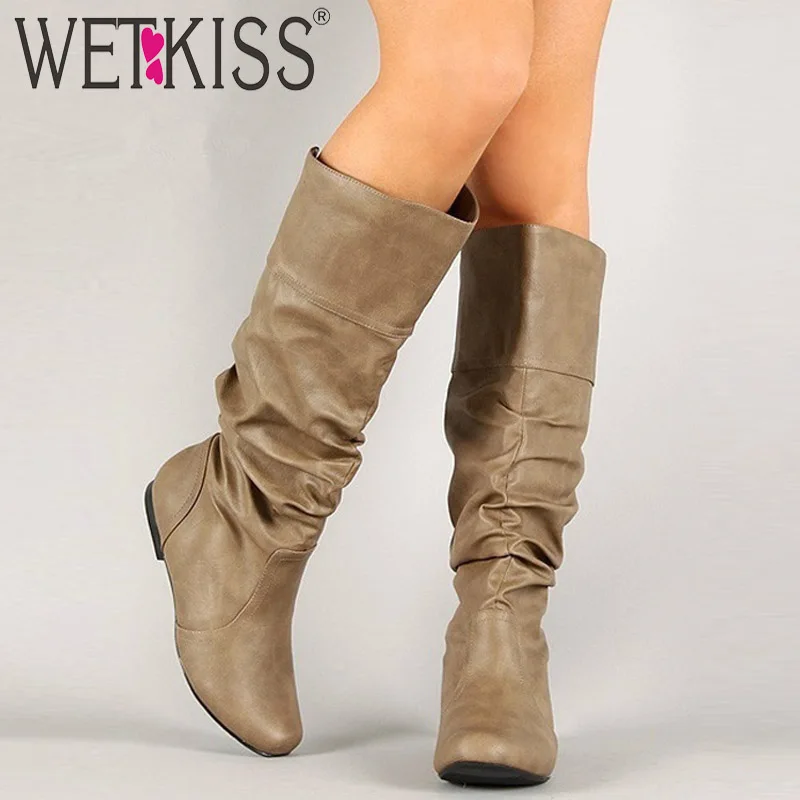 bottes mi mollet plates