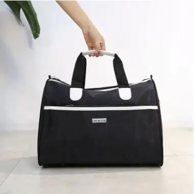 Black large LONGJUNFEER Женская Новая мода Оксфорд Водонепроницаемая дорожная сумка Большая вместительная переносная сумка для багажа для мужчин Высокое качество ZL038 - Цвет: Black large