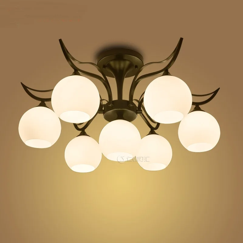 

North 4/7/9HEADS pendant lamps personality brief modern iron lamps and lanterns study bedroom lamp pendant light ZA99624