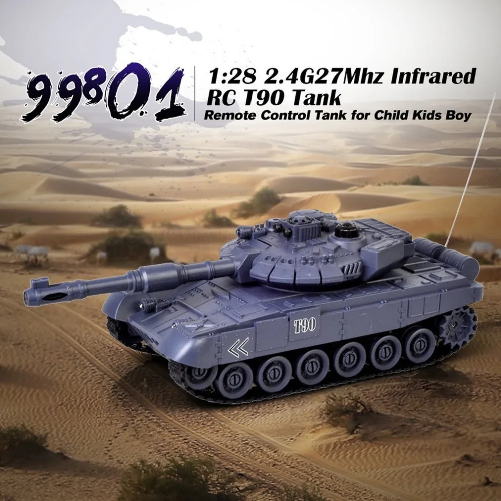 

MINI 1:28 RC Tank 27Mhz Infrared Musical Flashing Russian T90 RC Tank Remote Control Tank Remote Toys For Children Kids Boy Gift