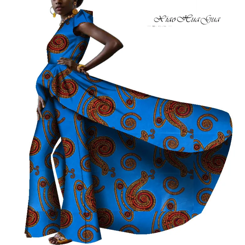 Комплект из 2 предметов в африканском стиле, топ и штаны для женщин, женское платье в пол+ широкие брюки в африканском стиле, одежда wy4595 - Цвет: 14