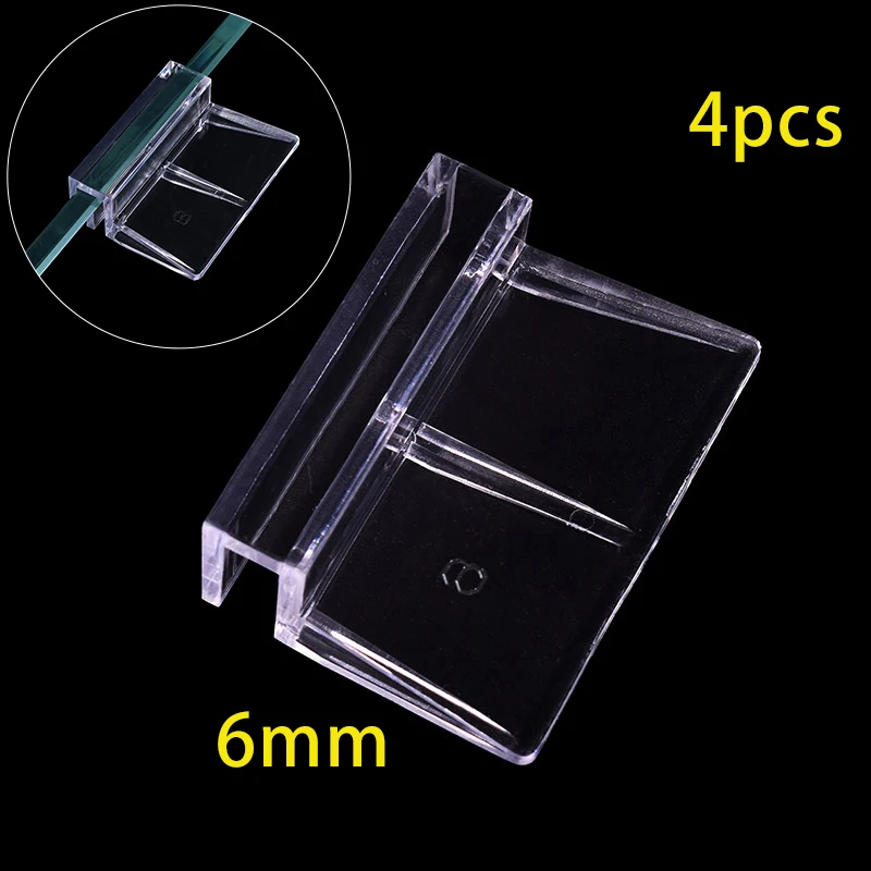 4 шт. аквариума акриловые клипсы Стекло крышка Поддержка держатели 6/8/10/12 мм