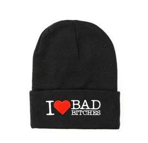 

Europe and The United States Style Men and Women's Letter Embroidery Knitted Wool Acrylic Cap Hip-Hop Beanies Hat RX070