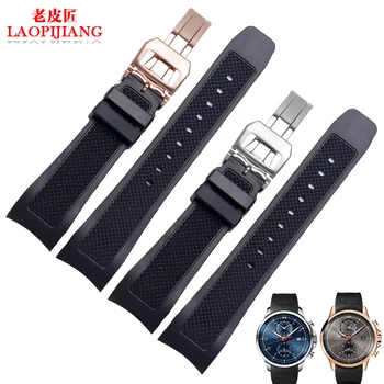 

22mm Black Diver Silicone Rubber Watchbands Watch Bands Strap Deployment Clasp FOR WATCH Buckle Relojes Hombre with logoTool