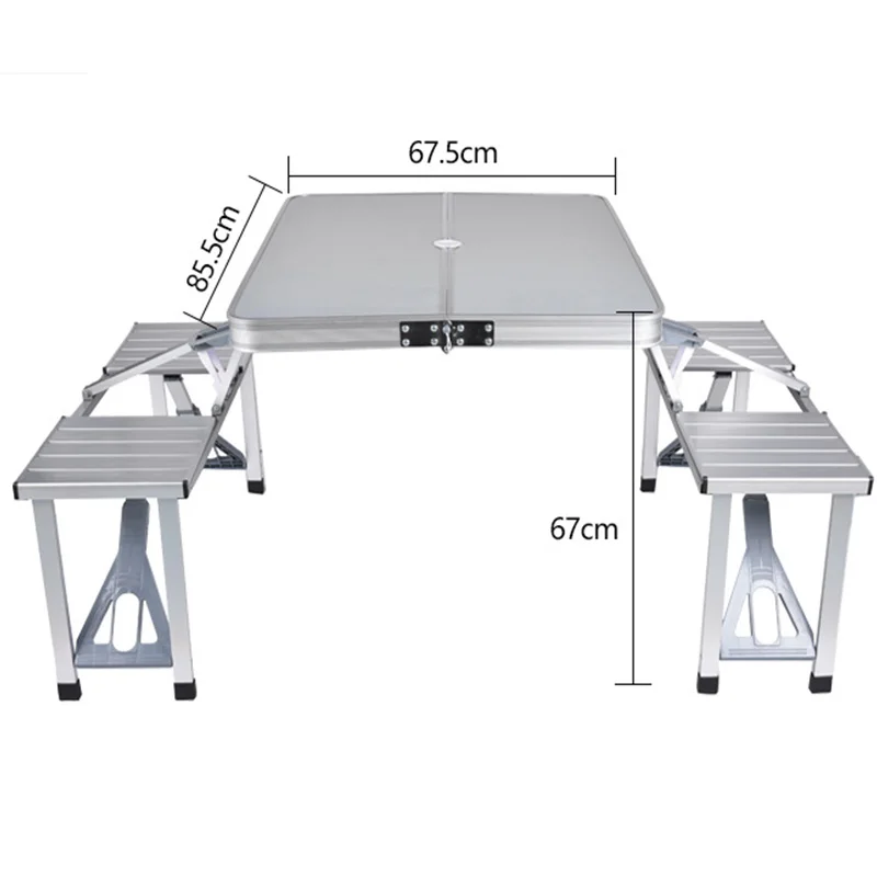 Baratos Mesa plegable al aire libre Silla de Camping de aleación de aluminio mesa de Picnic impermeable ultraligera duradera mesa de escritorio plegable para