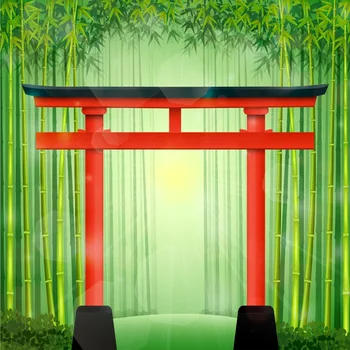 

Laeacco Photo Backgrounds Bamboo Forest Wooden Door Orient Style Baby Child Portrait Photographic Backdrops For Photo Studio
