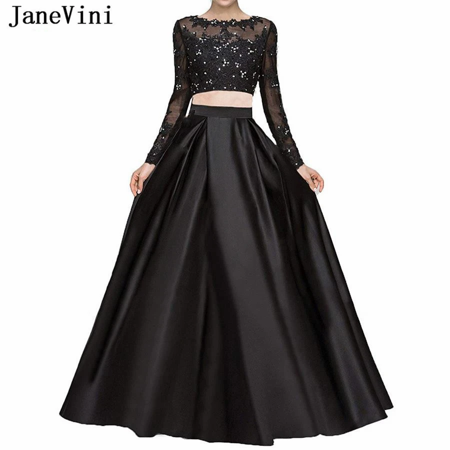 two piece long gown
