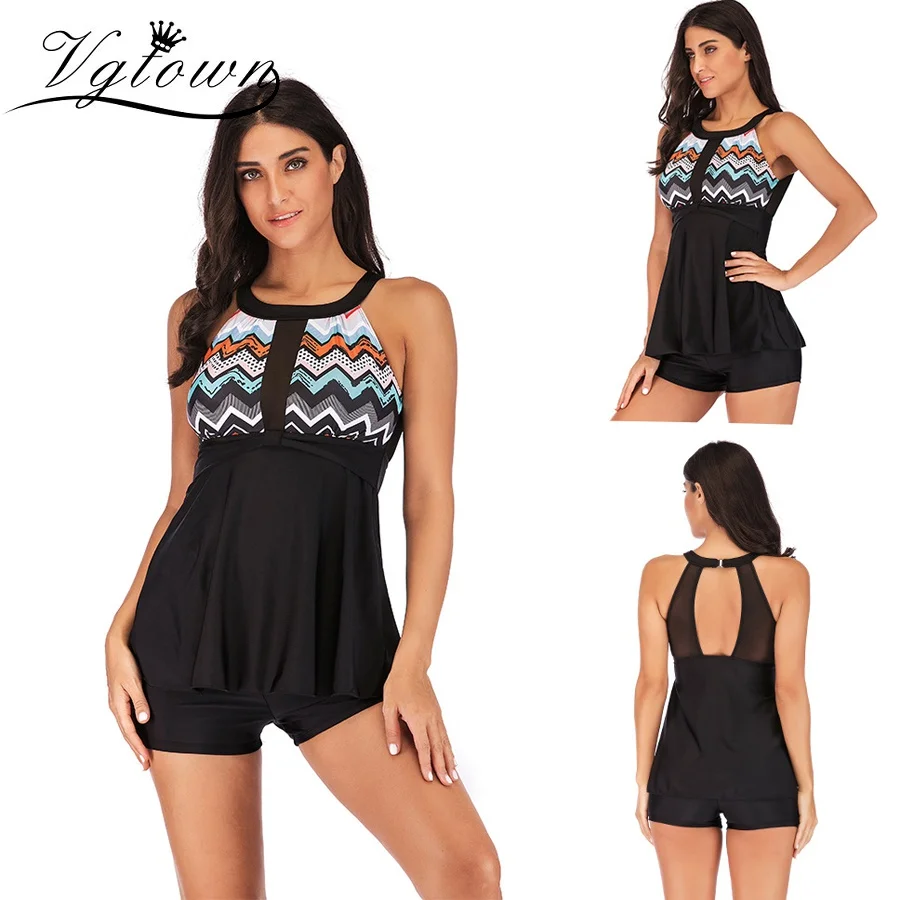 VGTOWN танкини купальники для женщин купальник Танкини Купальники малышек Винтаж ретро купальный костюмы Пляжная одежда плюс размеры 6XL