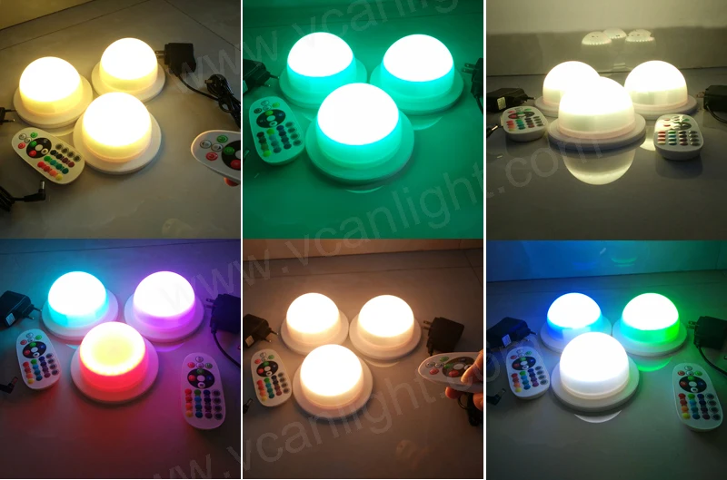 16 colors change remote control led night light for wedding