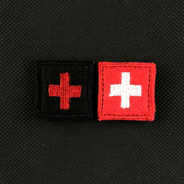Buy 3pcs Embroidery Mini Swiss Flag Patch Hook Loops