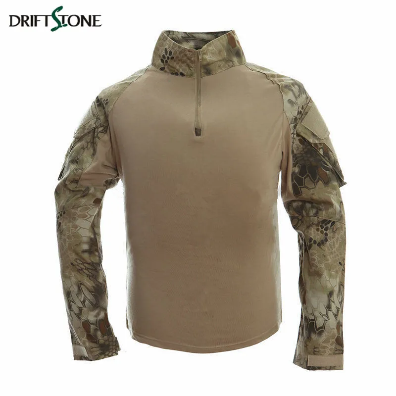Camouflage Airsoft Paintball Combat Shirt Army Tactical T shirts
