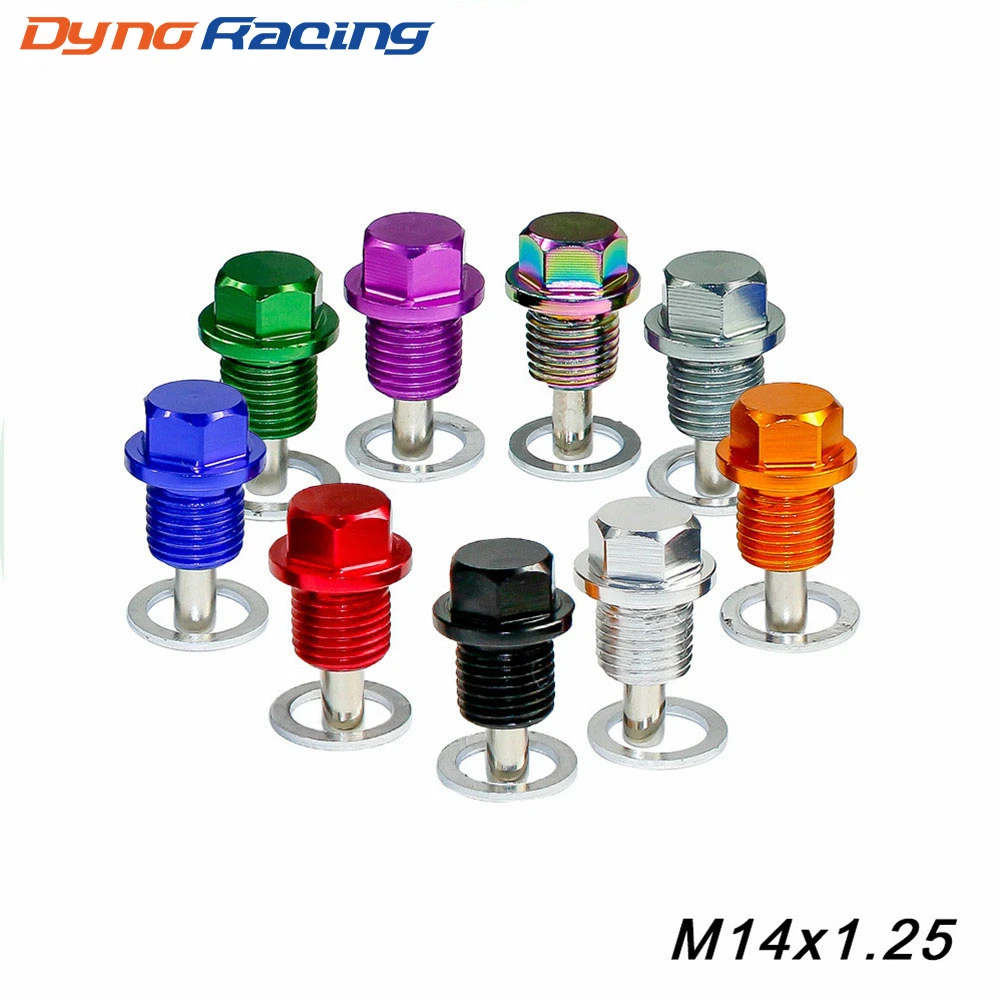 RED M12 X 1.25mm ANODIZED Aluminum Magnetic oil drain plug Bolt Infinity Scion RED M12 X 1.25mm ANODIZED Aluminum Magnetic oil drain plug Bolt Infinity Scion