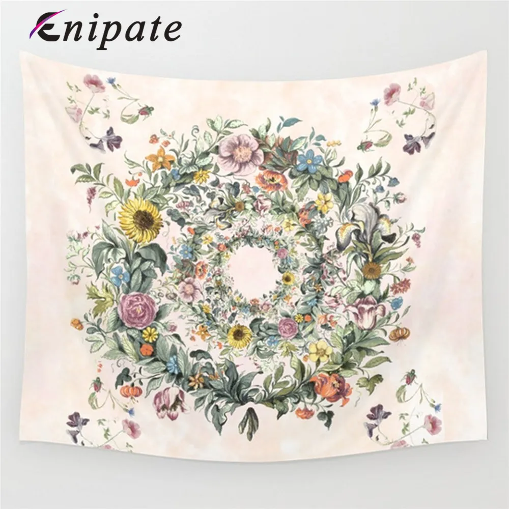 

Enipate Mandala Tapestry Wall Hanging Flower Hippie Bohemian Tapestries Colorful Psychedelic Cool Home Decor Circle of Life