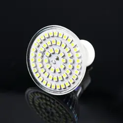 Светодиодные фары светодиодные E27 GU10 MR16 4 Вариант 60 SMD 3528 Стекло Средства ухода за кожей AC220V DC12V 2 цвета супер brightnes Luminaria teto VR