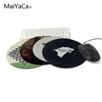 

Background Game Of Thrones Winter Is Coming 2016 Round Gaming Mouse Mats Mice Pad for Size 200*200*2mm