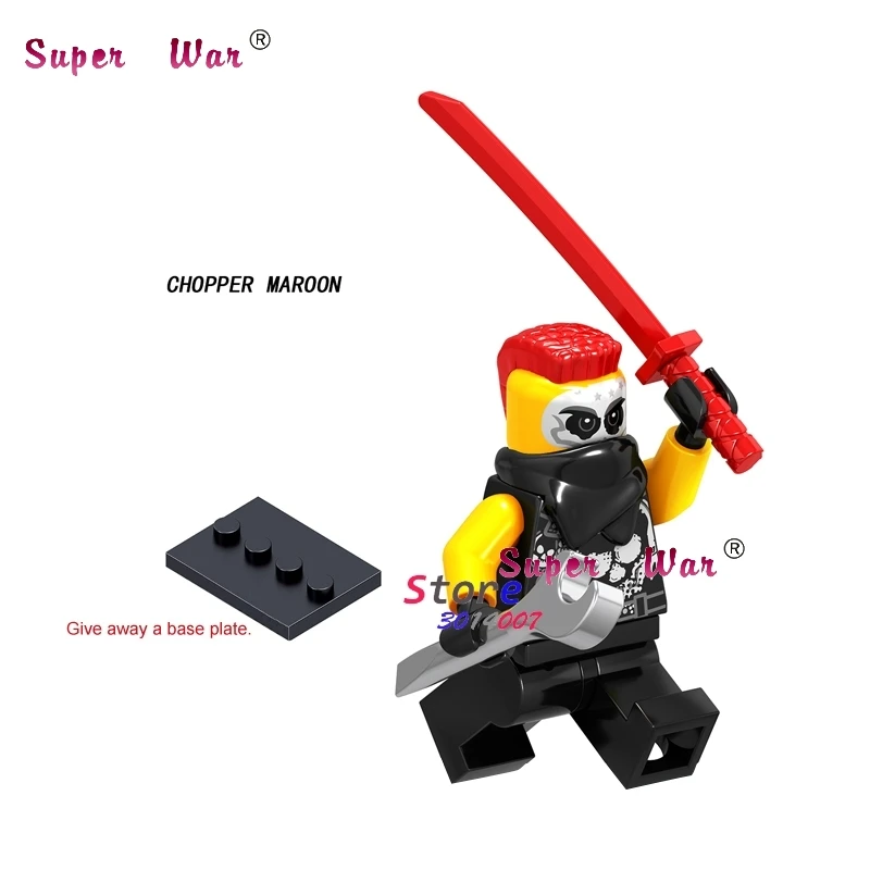 

1PCS model building blocks action superheroes s Chopper Maroon diy toys for children gift