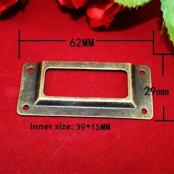 

Furniture Metal Handle Drawer Cabinet Knob and Handle Kitchen Cupboard Label Cards Tag Cards,62*29mm,40Pcs