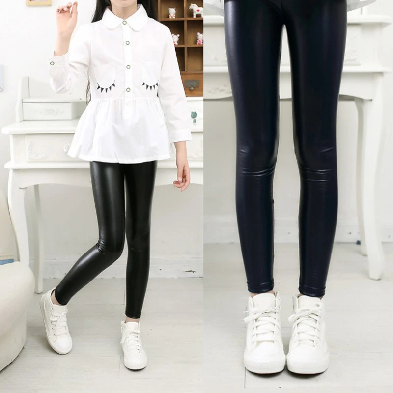 baby faux leather leggings