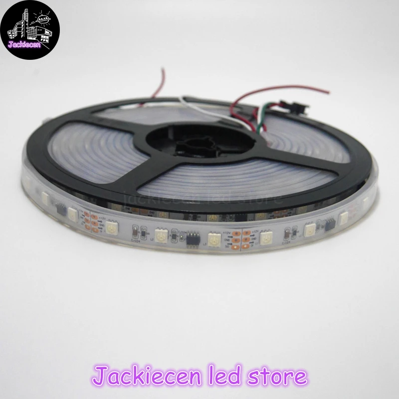 Ws2811 (1903/16703) 12 в 5050 rgb dmx Светодиодная лента 5 м/катушка 30 светодиодов/м черный/белый