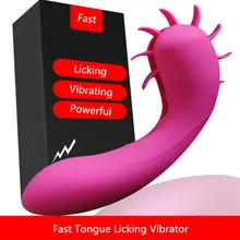 2018 New Arrival Oral Sex Licking Tongue Vibrator Sex Toys for Woman G Spot Dildo Vibrators Vibrating Clitoris Stimulator