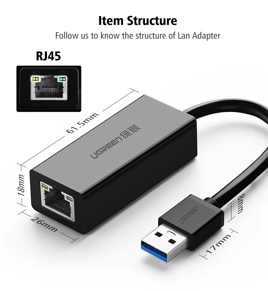 USB 3,0 1000 Мбит/с Gigabit Lan адаптер USB 3,0 RJ45 Ethernet Интернет сетевой карты для Windows 7/8/10/XP USB Ethernet