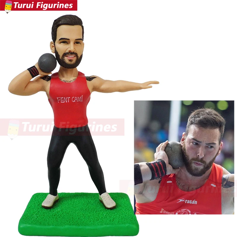 shot put sportsman champion figurine custom design sports figure toys handmade personalized scuplt mini statue gift shot put sportsman champion figurine custom design sports figure toys handmade personalized scuplt mini statue gift