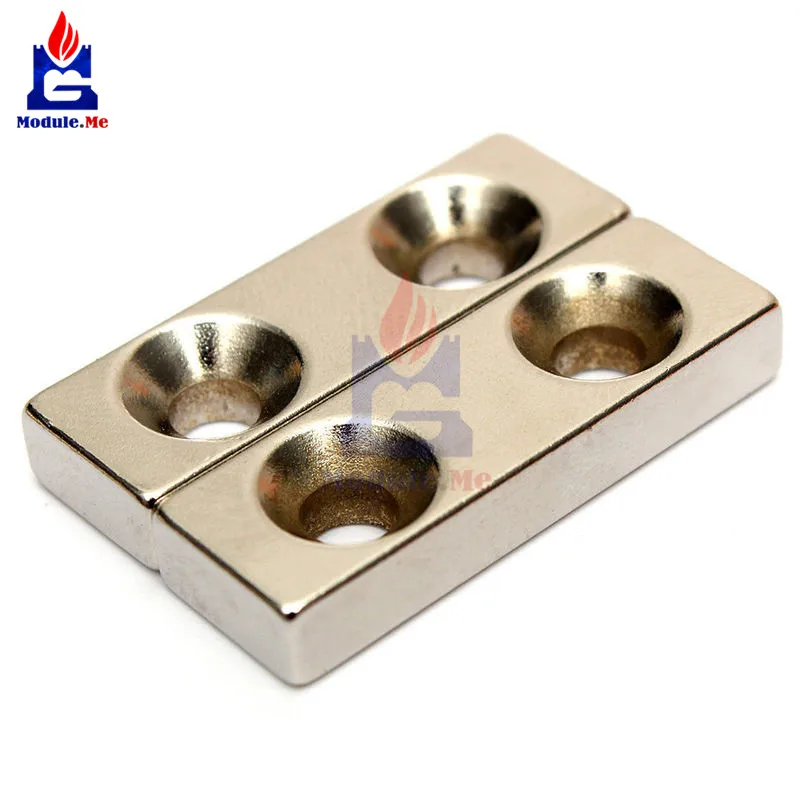 

1PC Magnet Magnetic 30x10x5mm With Hole Super Strong Permanent Rare Earth Ring Block Neodymium Magnet Fridge Magnets N35