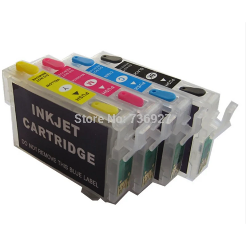 [Empty] 2Sets Refillable ink Cartridge T1301 T1302 T1303 T1304 For Epson BX925FW WF-7015 WF-3520 WF- 3540 printer with chip | Компьютеры и