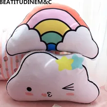 Милые радужные плюшевые игрушки, подушки, диванные подушки, домашний декор