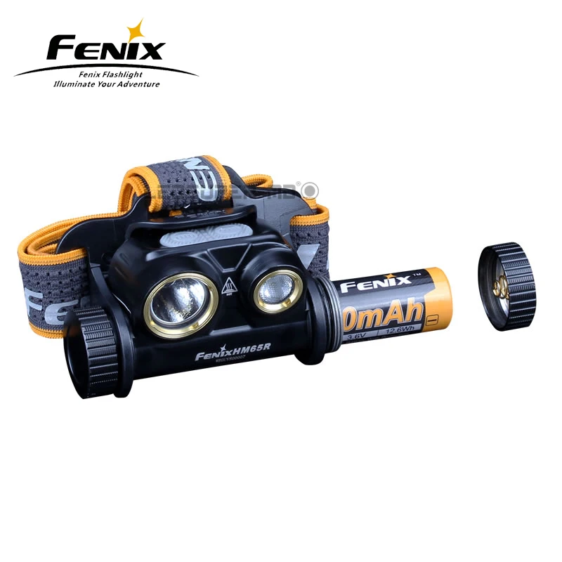 Tanie Podwójne źródła światła Fenix HM65R 1400 lumenów tri proof magnez reflektor do długotrwałego i wysokiej intensywności zajęcia na świeżym powietrzu