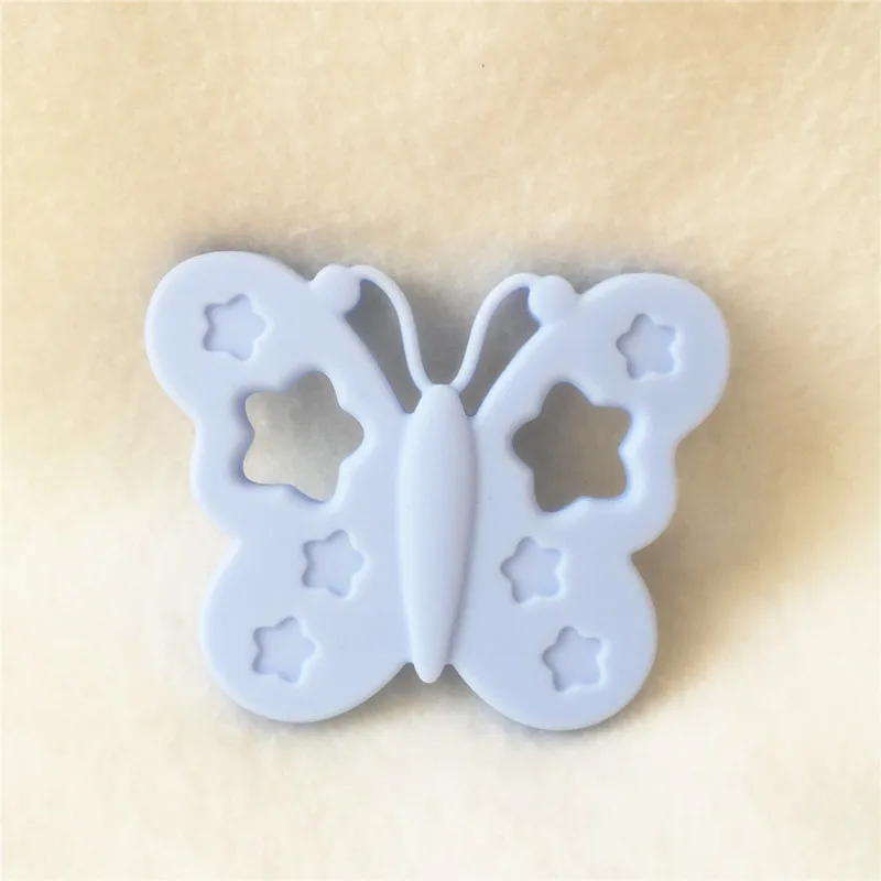 Chenkai 5PCS BPA Free Silicone Butterfly Teether Chewable Pendant Nursing Necklace Jewelry DIY Baby Shower Dummy Teether Toy Chenkai 5PCS BPA Free Silicone Butterfly Teether Chewable Pendant Nursing Necklace Jewelry DIY Baby Shower Dummy Teether Toy
