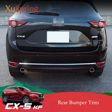 Para Mazda cx-5 CX5 2017 2018 2019 KF puerta trasera del coche parte inferior cromado recortado cola parachoques tiras pegatinas cubierta accesorios de estilo