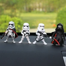 4 шт./компл. Автомобильные украшения для звездных войн Kylo Ren Phasma рисунок действия штурмовика кукла Автомобили Интерьер милые украшения игрушки