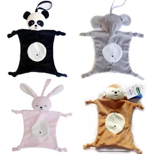 Детское защитное одеяло для душа ребенка, полотенце, мягкие игрушки для животных, мягкое детское успокаивающее полотенце, погремушка, игрушка, кролик, слон, панда