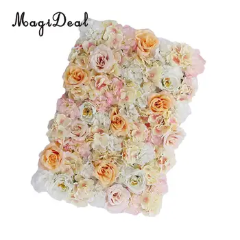 

12pcs Artificial Flower Wall Wedding Venue Flower Pillar Main Road Decor