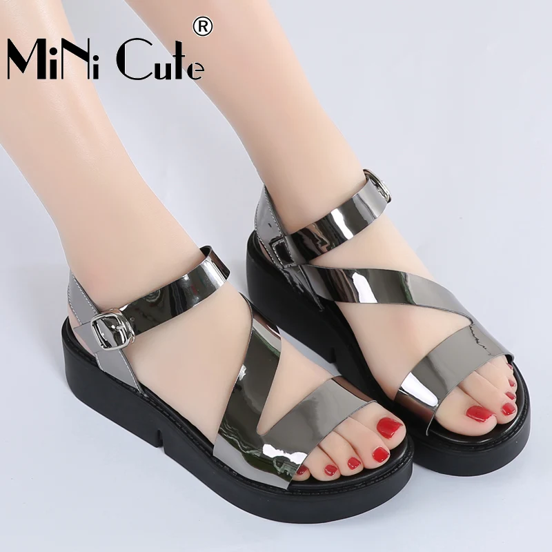2017 Office Lady Sandals Female Soft Pu Leather Women High Heels 2017 Office Lady Sandals Female Soft Pu Leather Women High Heels Clics Wedge Shoes Summer Career Shoe Slides In S From