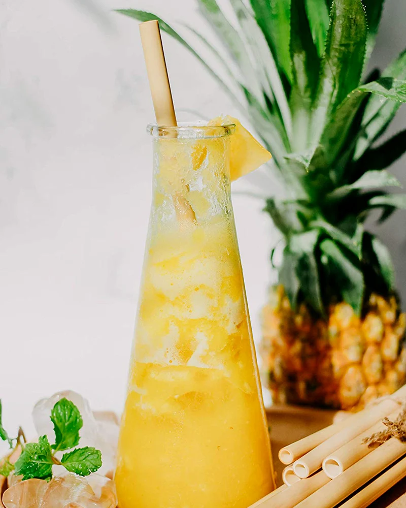 Organic Bamboo Straw Reusable Drinking Straw Eco-Friendly Party Wedding Cocktail Juice Drink Straws Bar Supply Tableware (10-1)