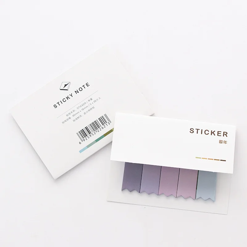Цветная Гостевая книга градиентный цвет Блокнот N Times Sticky Notes Escolar Papelaria наклейка