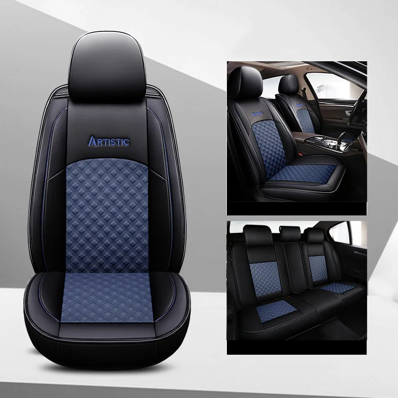 Чехол для автомобильного сиденья, кожаный чехол для toyota RAV4 rav 4 tercel venza vios vitz VW Amarok Bora CC Golf Variant Santana - Название цвета: blue