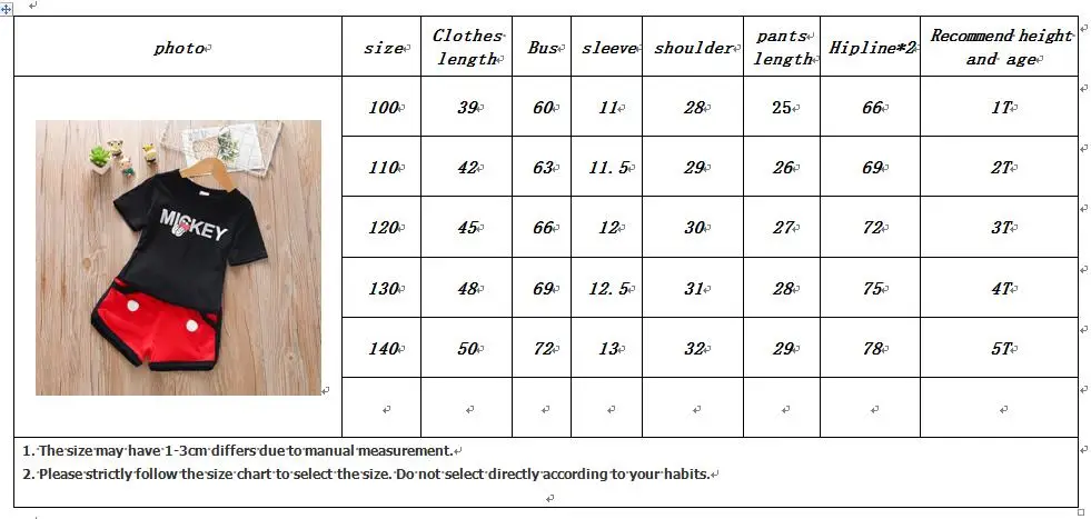 Розничная, комплекты одежды для детей, Новая летняя модная футболка с короткими рукавами и рисунком Микки Мауса для маленьких девочек+ короткие штаны, комплект из 2 предметов