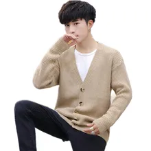 Весенний и осенний повседневный мужской свитер узкий мужской кардиган подходит для вязания мужской s свитер джемпер